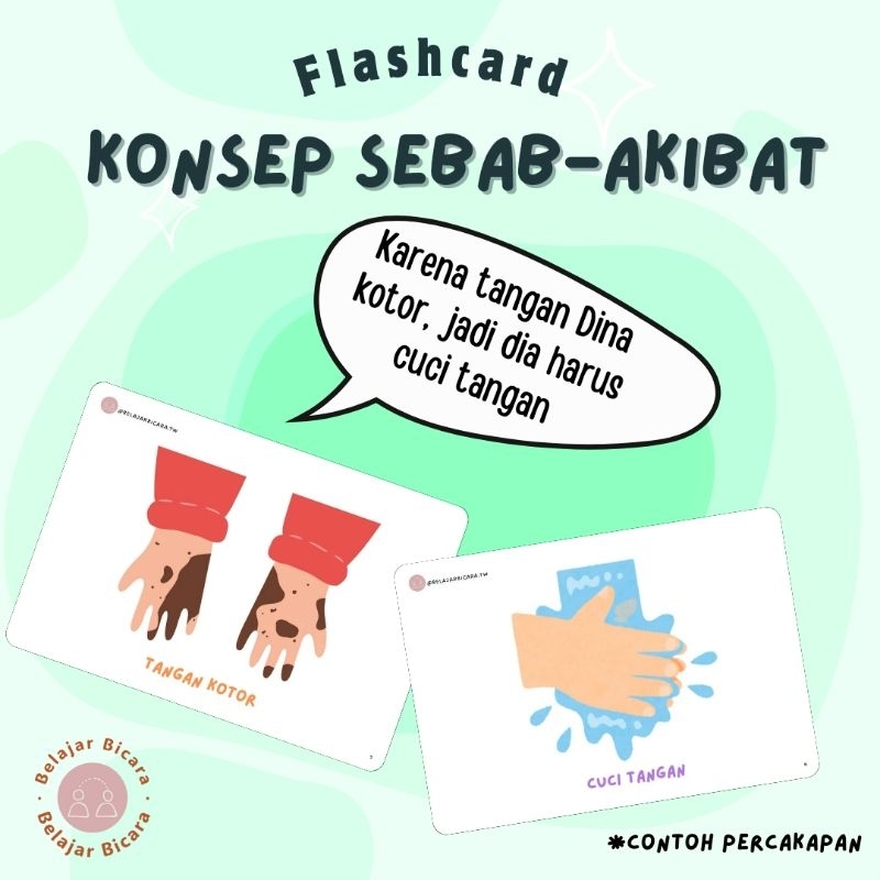 Jual [READY STOCK] Flashcard Konsep Sebab-Akibat | Kartu Terapi Wicara ...