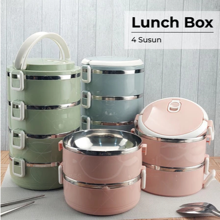 Jual LUNCH BOX / RANTANGAN 2 / 3 / 4 SUSUN ELEGANT / TEMPAT BEKAL MAKAN ...