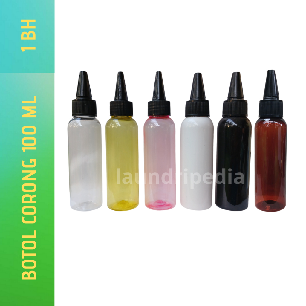 Jual BOTOL PET CORONG 100 ml (Untuk Tinta/Anti Noda) | Shopee Indonesia