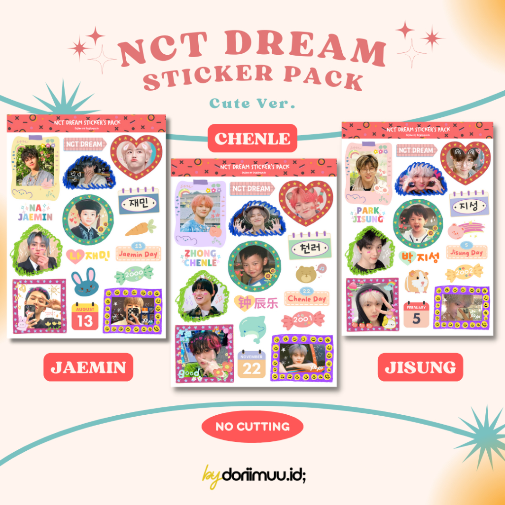 Jual NCT DREAM STICKER PACK Cute Ver. (No Cutting) | Shopee Indonesia