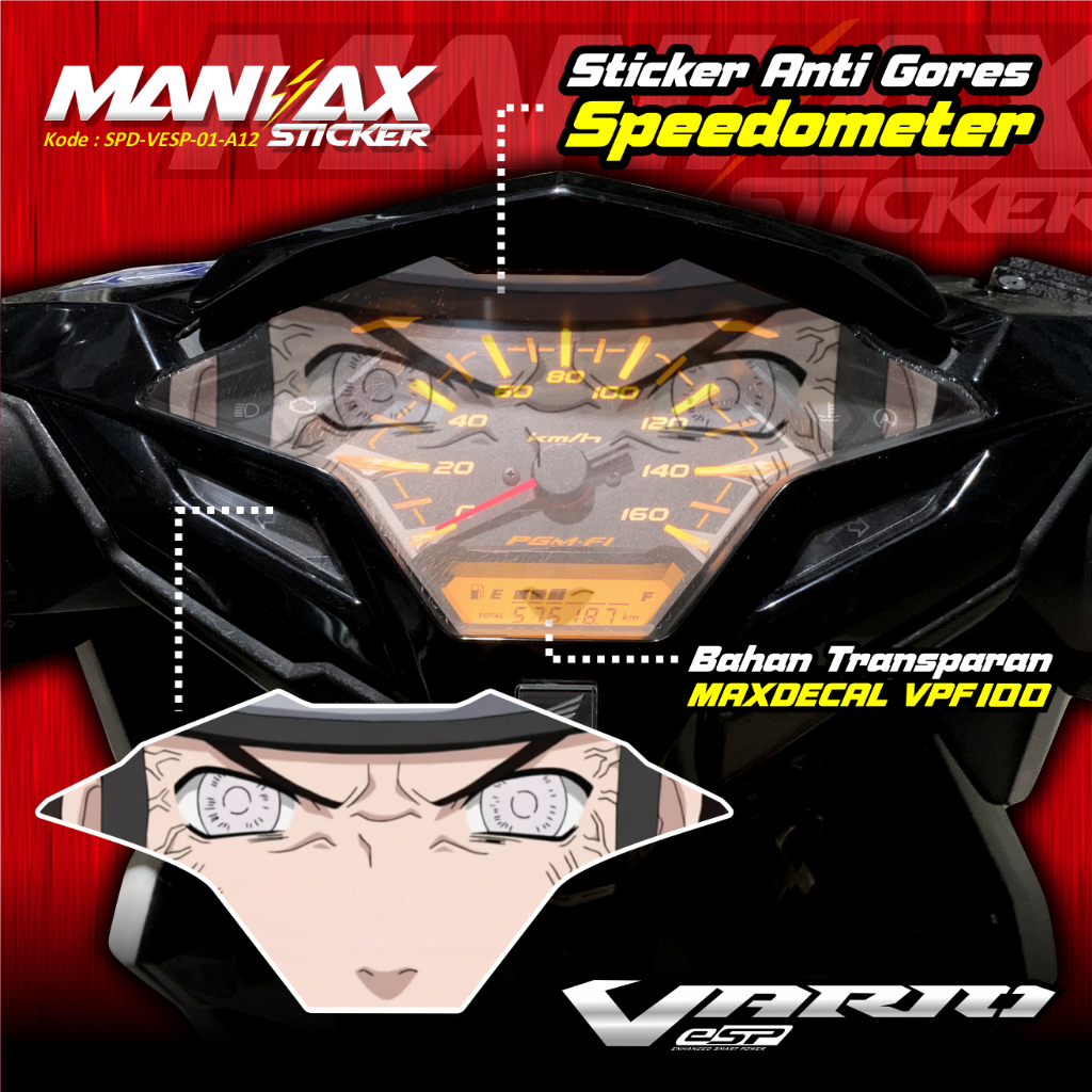 Jual Sticker Stiker Spido / Speedometer Transparant Anime Vario Esp 125 ...