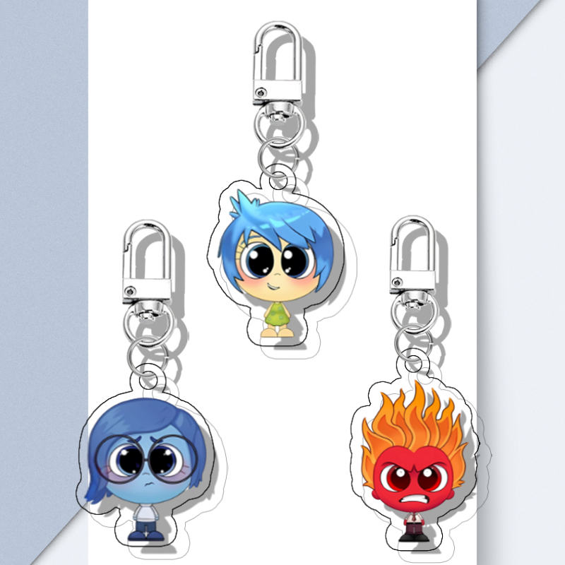 Jual Inside Out Keychain | Gantungan Kunci Inside Out Lucu UV Print 2 ...