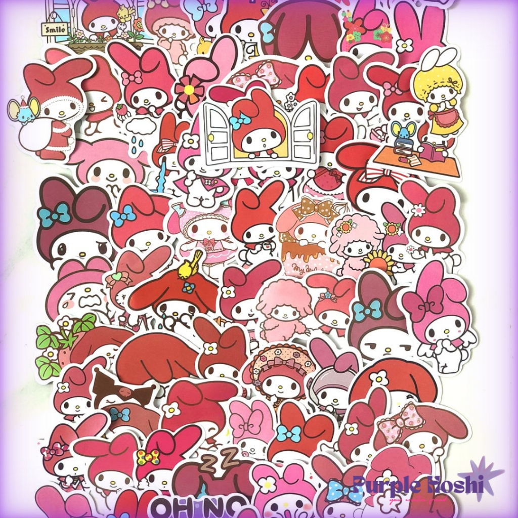 Jual Purple Hoshi Sticker Set 50-100 Pcs Sticker Deco Cute DIY Buku ...