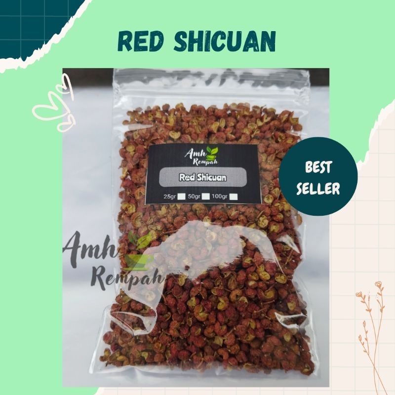 Jual Red Sichuan Peppercorn, Lada merah, Mala [Grade A] 50gram | Shopee ...