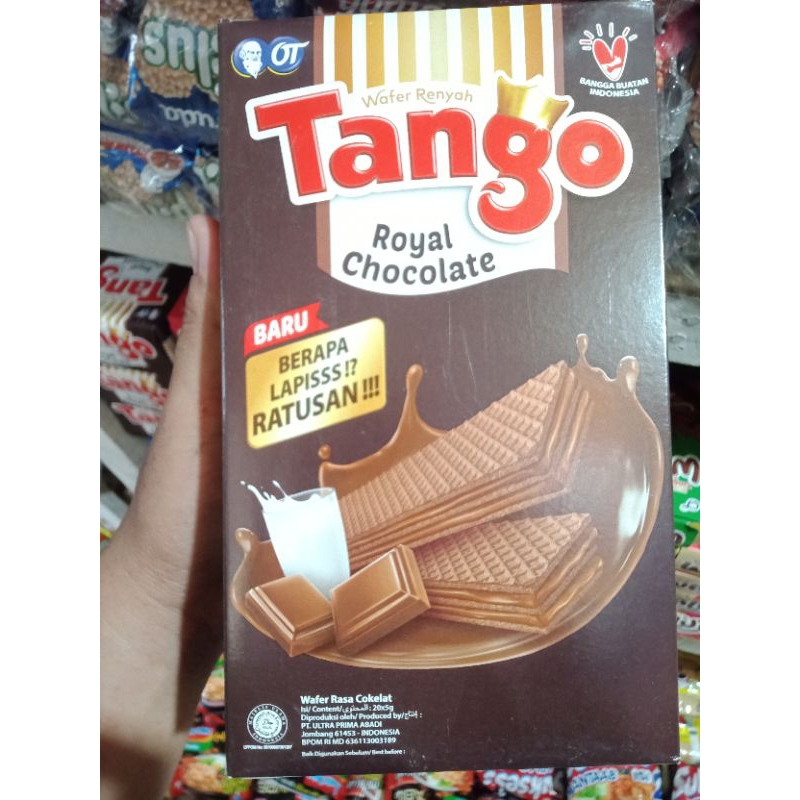 Jual Wafer Rasa Cokelat Tango Royal Chocolate 1 Box 20pcs | Shopee ...
