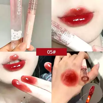 CAPPUVINI GLASS LipGloss Moisturizing Korean Lip Gloss Water Lipcream Liptint Lip Balm Mirror