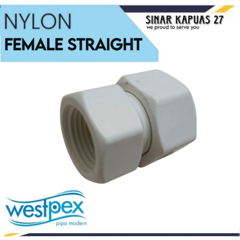 Jual Westpex Fitting Nylon Pipa Pex Pipa Green Female Straight | Shopee ...