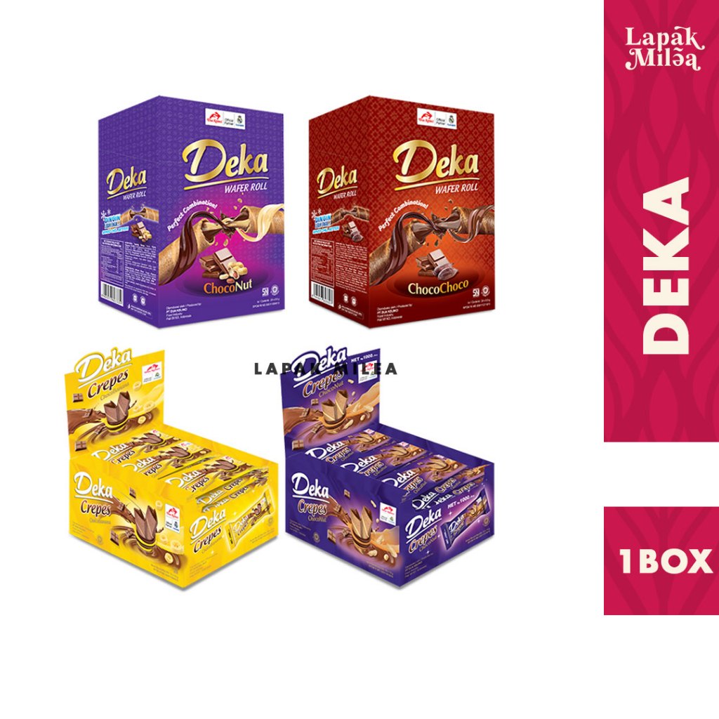 Jual DEKA - Wafer Roll Deka Crepes 1 Box FREE BUBLE WRAP | Shopee Indonesia