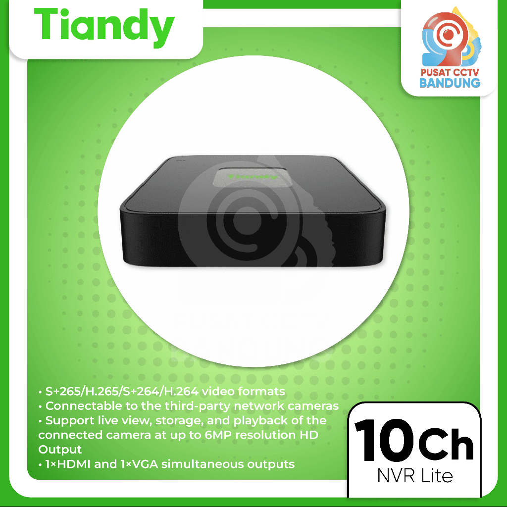 Jual NVR Tiandy TC-R3110 10 Channel NVR Support IP Camera | Shopee ...