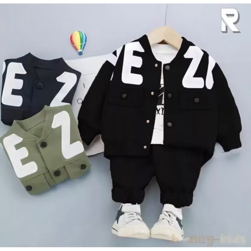 Setelan Anak Baju Kemeja Dan Celana 3 In 1 Harga Grosir 1-5 Tahun - foto 2
