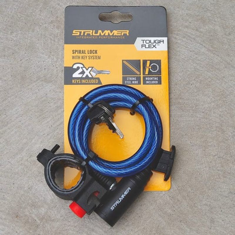 Jual Kunci gembok sepeda STRUMMER SL-597 SPIRAL LOCK WITH KEY (8X900 MM ...