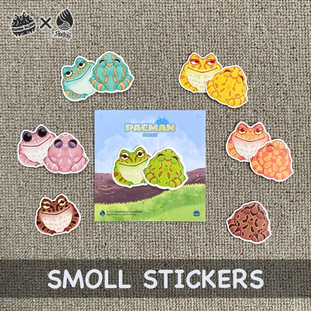 Jual SketchiMerch - Pacman Frog Smoll Stickers Set / Vinyl Sticker ...