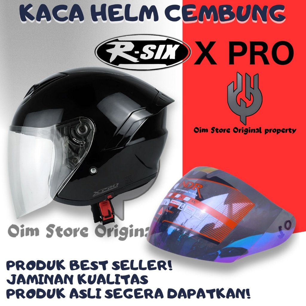 Jual Kaca Helm R-SIX X PRO HELMET CEMBUNG venom open by NDR Visor ...