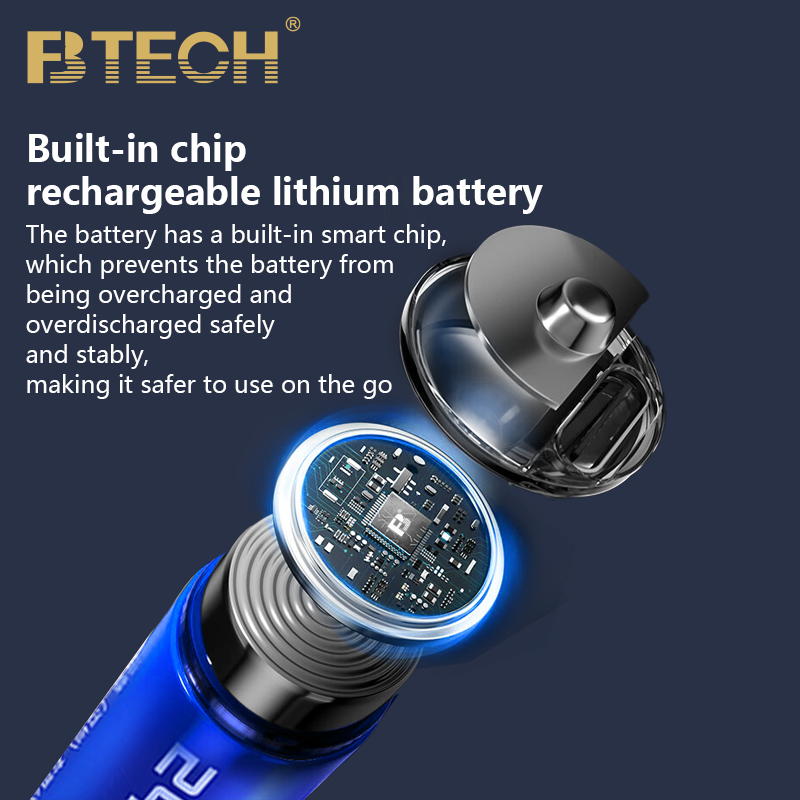 Jual BTECH AA Baterai Li-ion isi ulang 1.5V Type-C Rechargeable Lithium ...