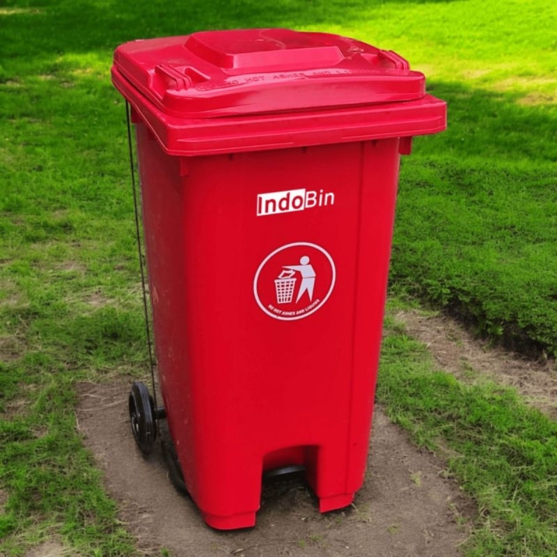 Jual tempat sampah plastik roda+injak 240 Liter | Shopee Indonesia