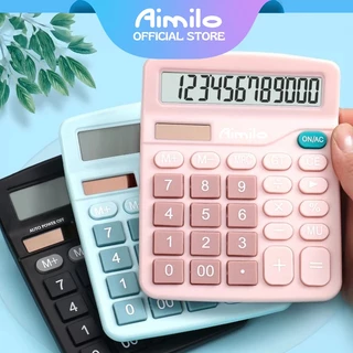 [READY] Aimilo Kalkulator Digital 12-Bit Dual Energi Baterai dan Energi Surya Caclulator Check Double Power