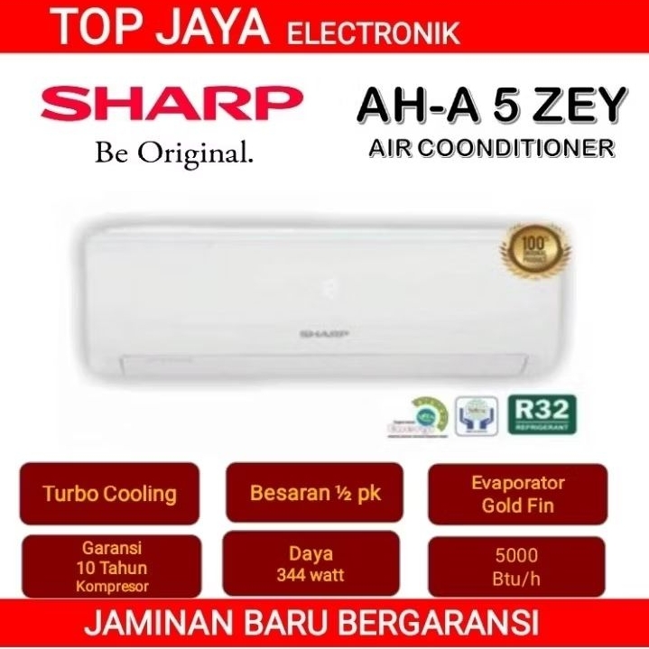 Jual AC LOW WATT 1/2PK SHARP GOLD FIN AH-A5ZEY/AC SHARP 1/2PK LOW WATT ...