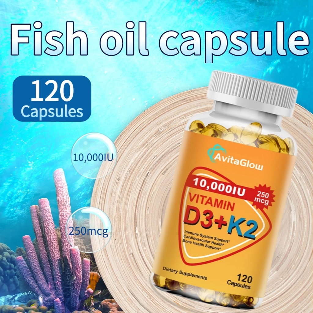 MENXI Vitamin D3 10,000IU & K2 MK-7 250mcg - 240 Capsules - Immune & Bone Support