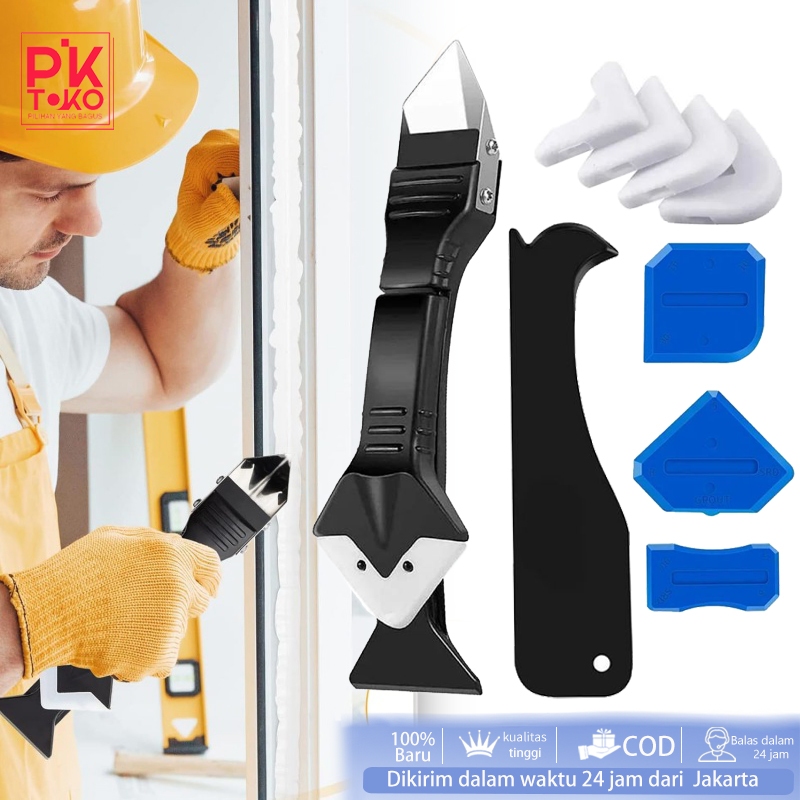 Jual 9pcs Alat Pembersih Lem Silikon Sealant Alat Perapi Silicone ...