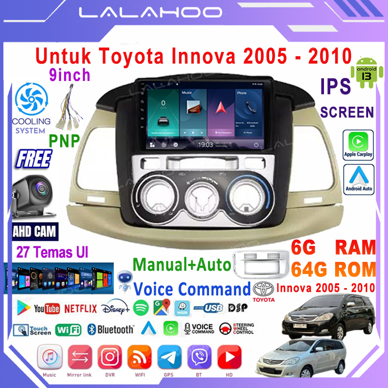 Jual 【Untuk Toyota Innova 2005-2010】6G+64G Android 13 Head Unit ...