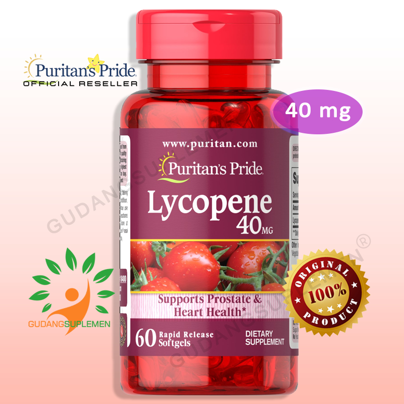Jual Puritan's Pride Lycopene 40 mg - 60 Rapid Release Softgels ...