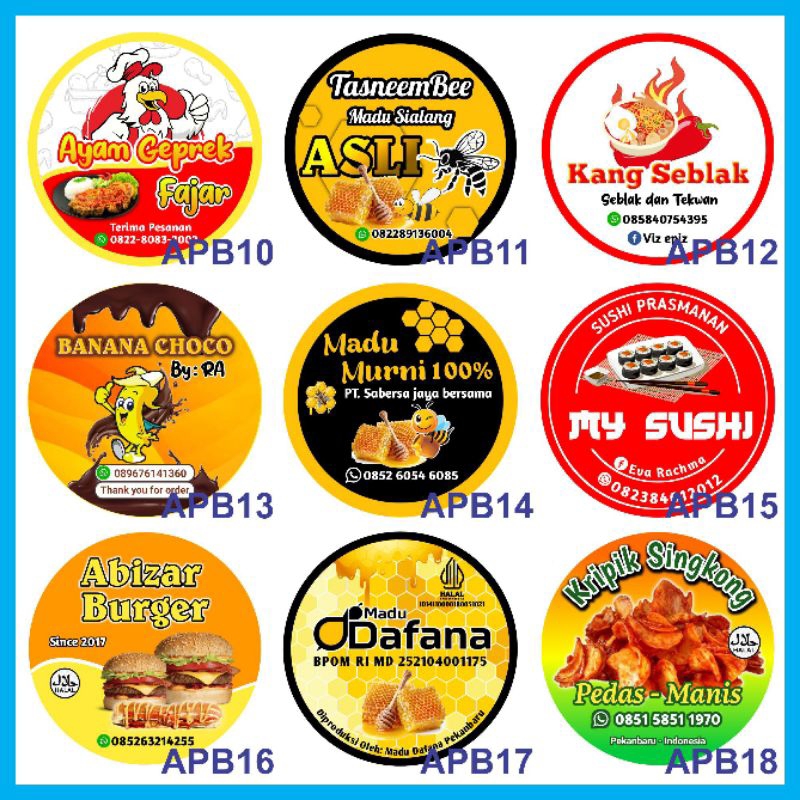 Jual Cetak sticker Stiker label makanan murah per lembar A4 | Shopee ...