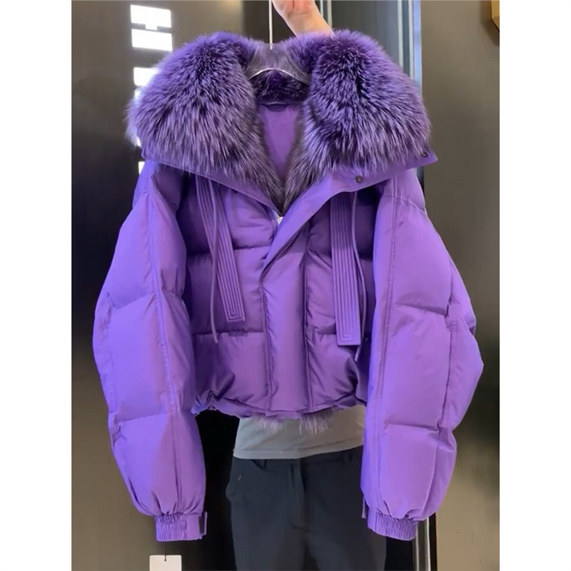 Jual 192 DEWASA Purple Puffer Jacket Coat Women Korean Coat Jacket
