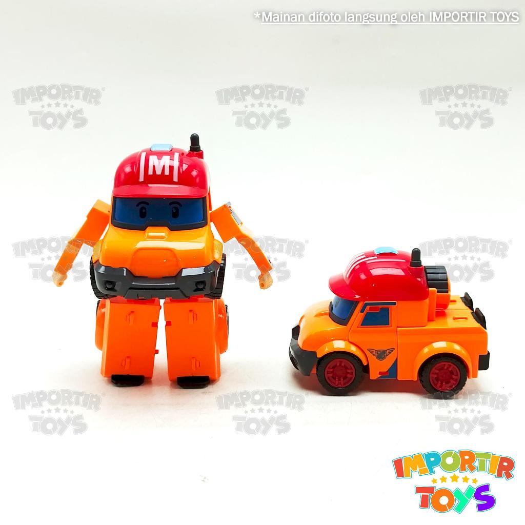 Mainan anak robocar robot dan mobil Poli Heli Roy Amber