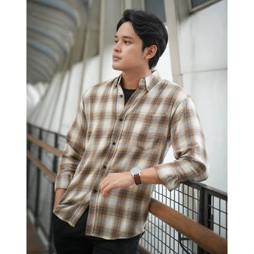 Kemeja Flanel Pria Lengan Panjang Distro Flanel Motif Kotak Terpopuler