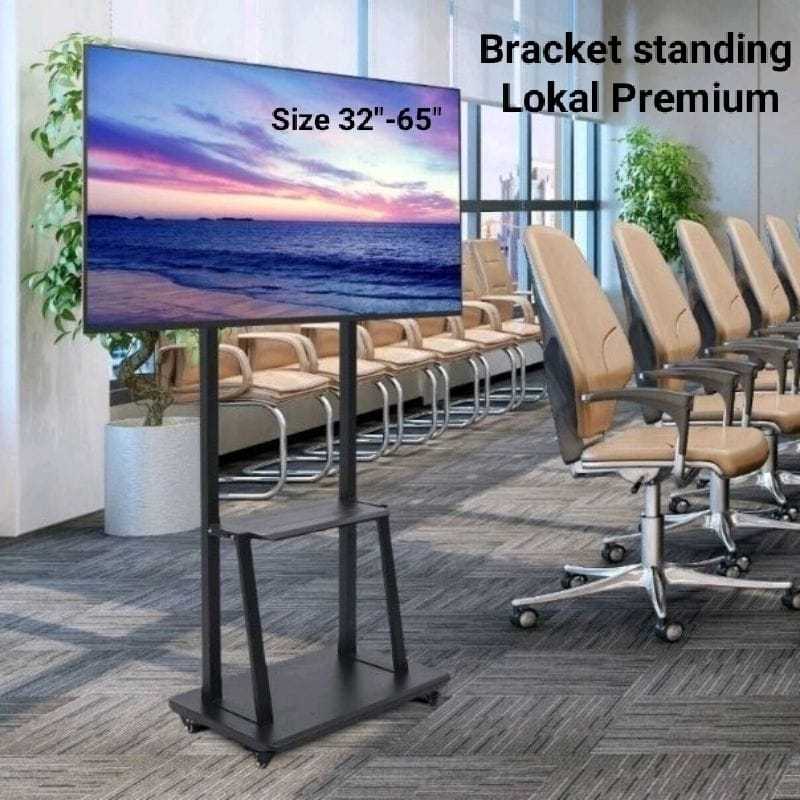 Jual BRACKET TV STANDING ADA RODA 32 40 42 43 45 49 50 55 60 65 INCH ...