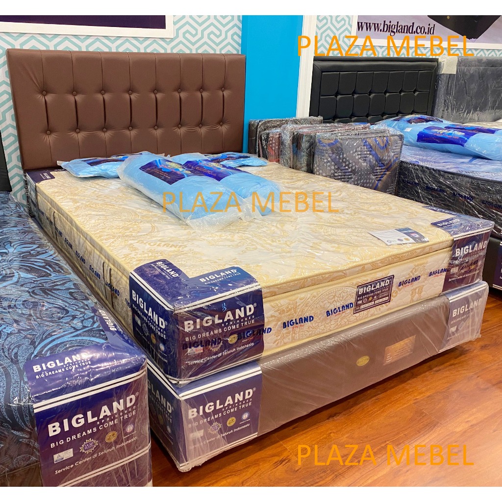 Jual SET Spring Bed Bigland Golden King Super Deluxe + HB Royal ...