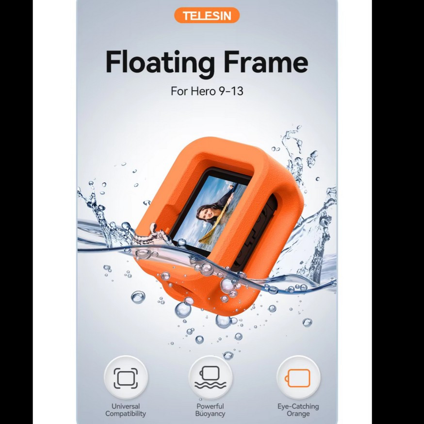Jual Telesin Underwater Floating Frame Gopro Hero 13 / 12 /11 / 10 / 9 ...