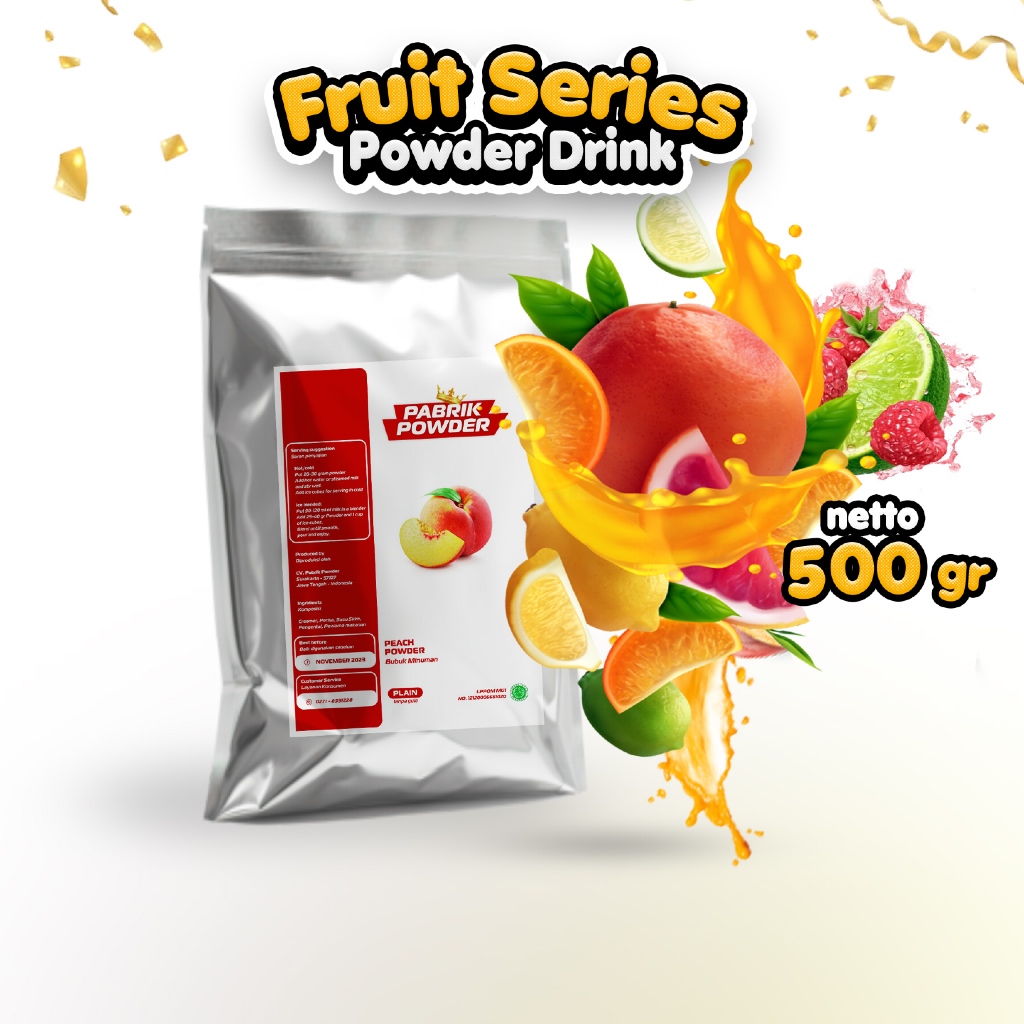 Jual Powder Minuman Rasa Buah Kemasan 500 gr , Fruit series Powder ...
