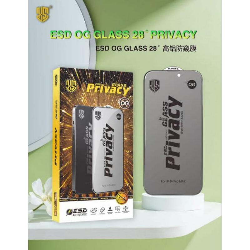 Jual ( GROSIR PER BOX /10pcs ) TG TEMPERED GLASS STATIC ESD PRIVACY ...