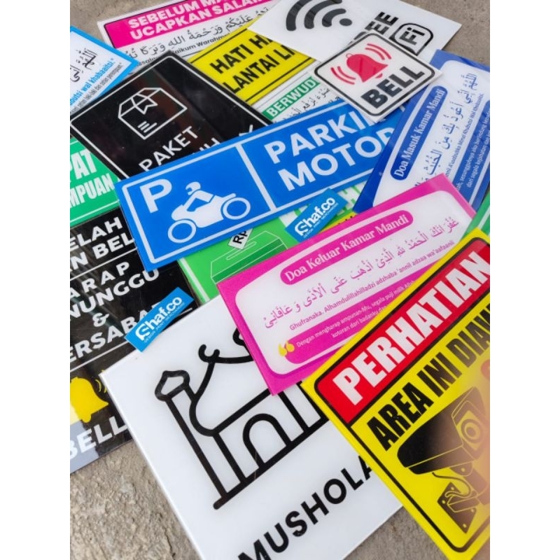 Jual SIGNAGE AKRILIK SIGN BOARD CUSTOM // ACRYLIC // RAMBU // // 2 MM ...