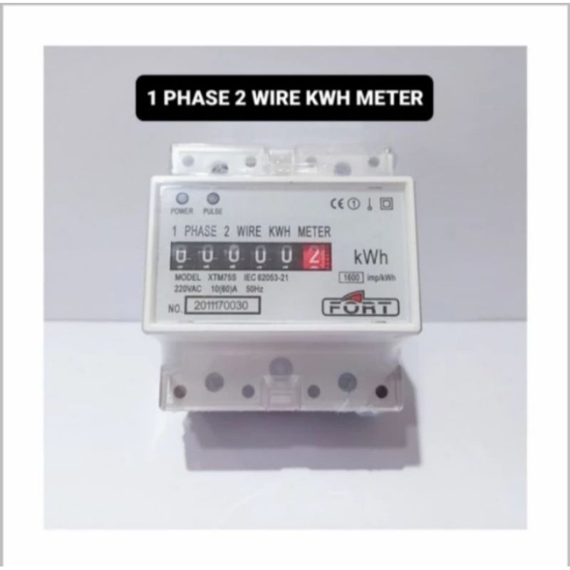 Jual FORT KWH Meter Analog 1 Phase 1 Pole XTM75S / Electronic Energy ...