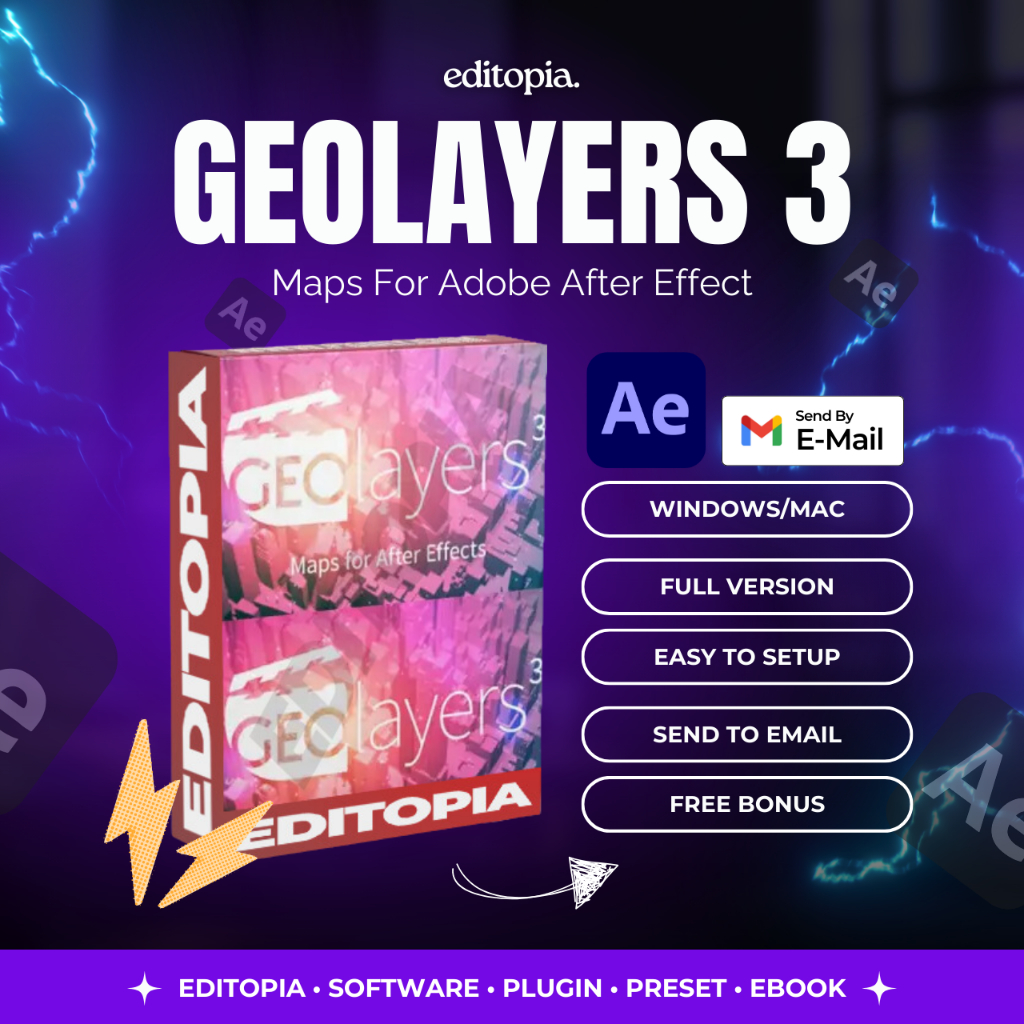 Jual (Win/Mac) GeoLayers 3 Maps For Adobe After Effect- Adobe After ...