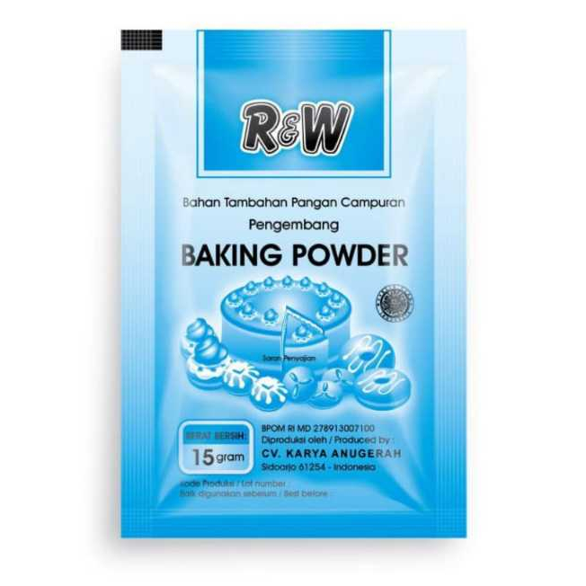 Jual Baking Powder R&W 15gr Pengembang untuk roti 1Pak isi 10 sachet ...