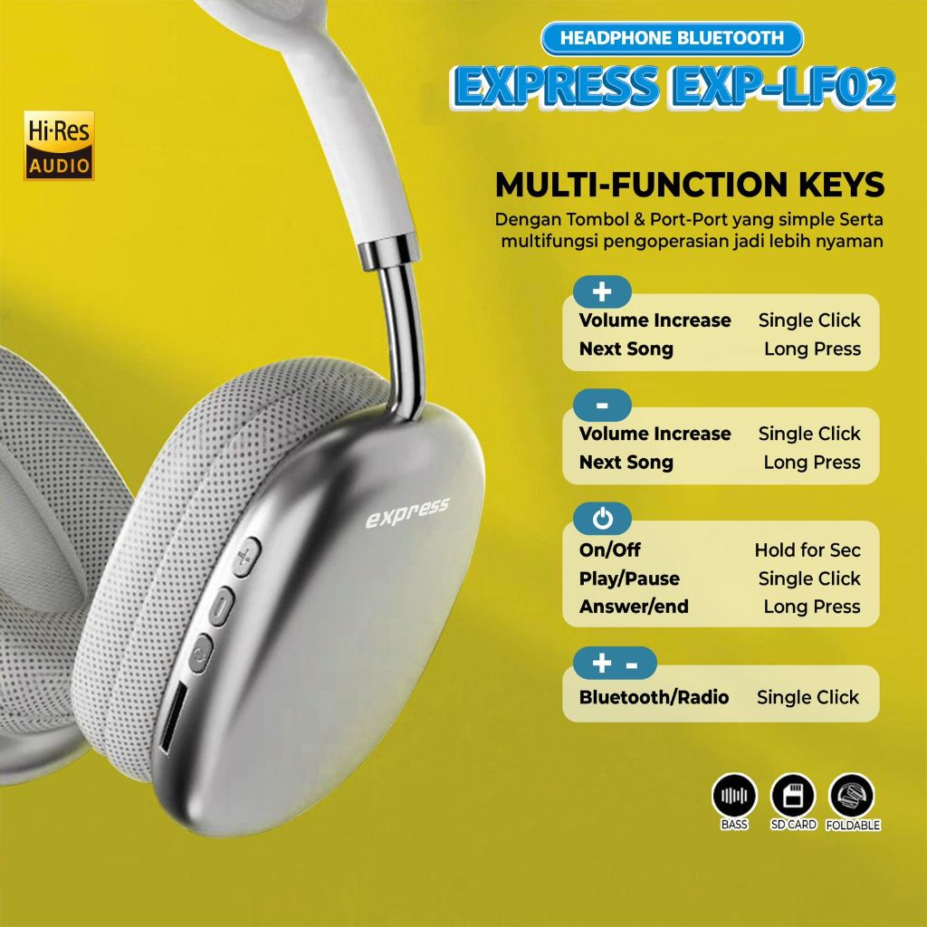 Jual Headset Earphone Gaming Superbass Express EXP-LF02 Headphone ...