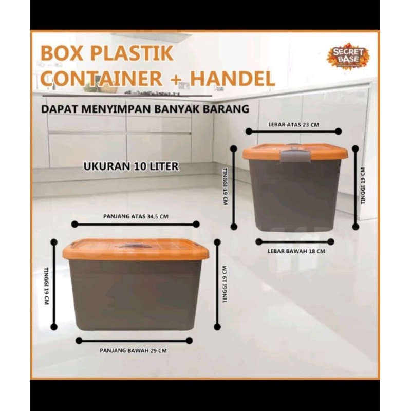 Jual [COD] BOX CONTAINER 10 LITER-BOX PLASTIK/KONTAINER BOX MURAH ...