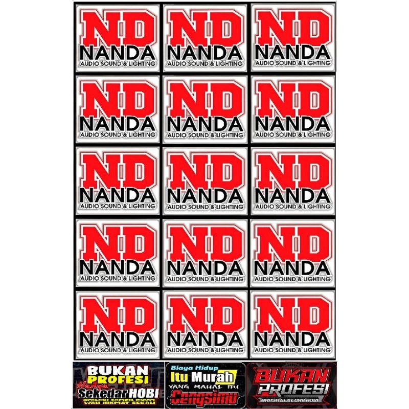 Jual STIKER NANDA AUDIO ISI 15 BAHAN ANTI AIR | STIKER SOUNDSYSTEM ...