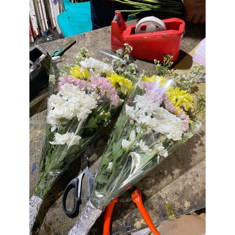Jual Buket Bunga fresh flower mix warna dan pikok | Shopee Indonesia