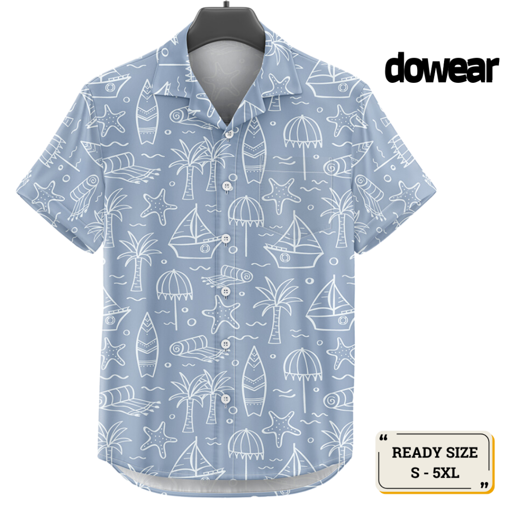 Jual Dowear Baju Kemeja Motif Kekinian Cowok Cewek Bali Pantai Surfing ...