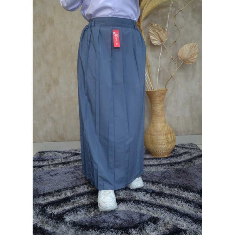Jual DIVA LEE Rok Seragam Sekolah SMA Rempel Panjang Warna Abu | Shopee ...
