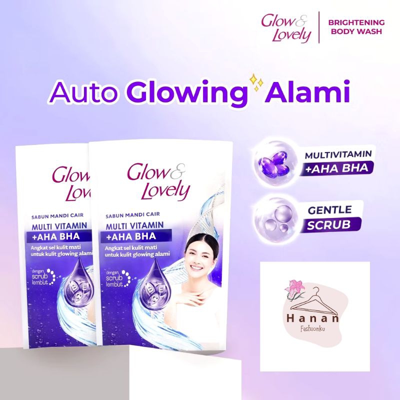 Jual Sabun Mandi cair Glow and Lovely AHA BHA 400ml / giv / k natural ...