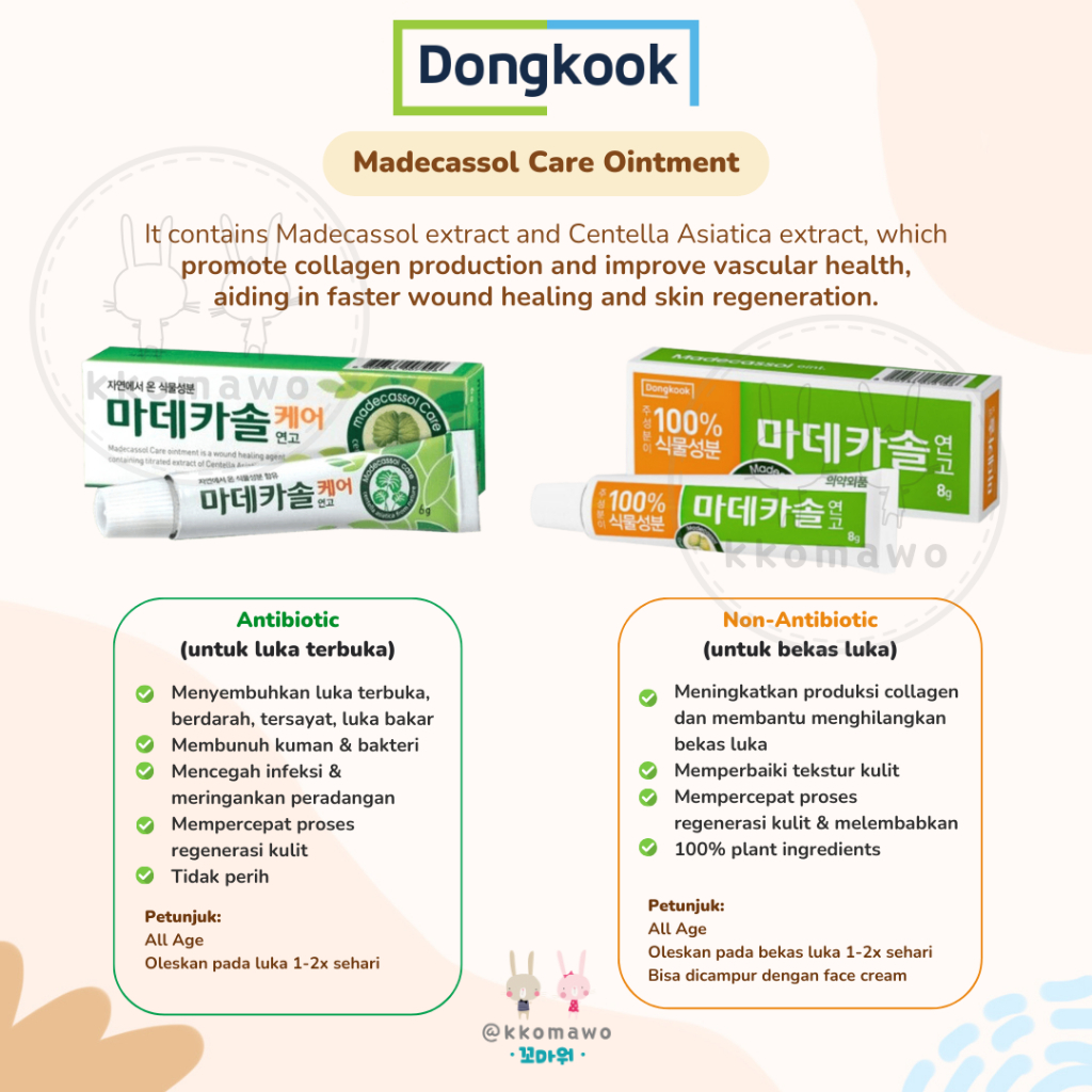 Jual Madecassol Care Ointment / Salep Luka & Bekas Luka Korea - Tidak ...