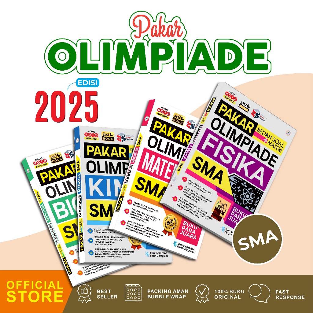 Jual BUKU KSN - OSN 2026 SOAL DAN MATERI SMA PAKAR BEDAH SOAL MATERI