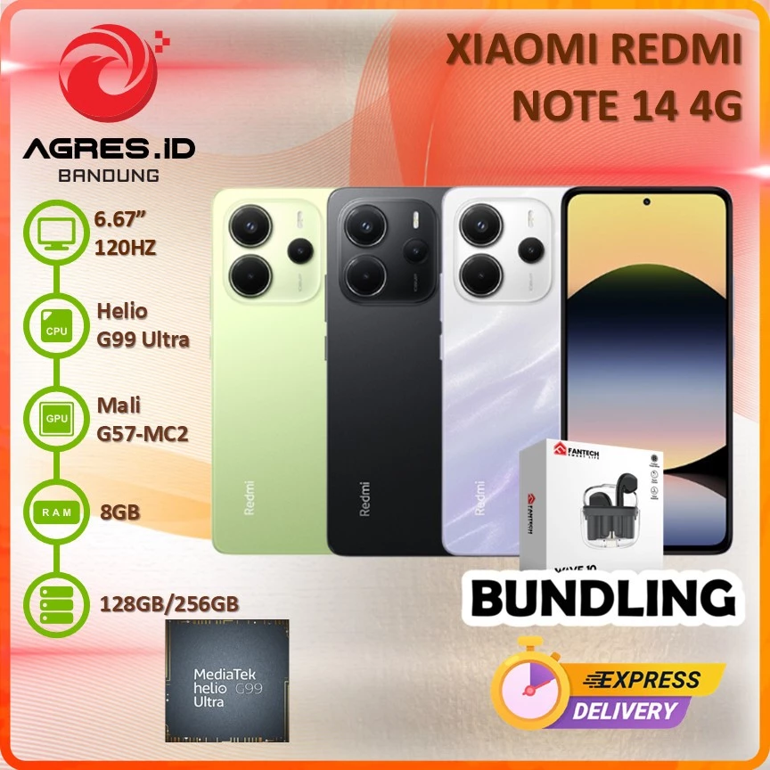 XIAOMI REDMI NOTE 14 4G 8GB 128GB/256GB GARANSI RESMI INDONESIA