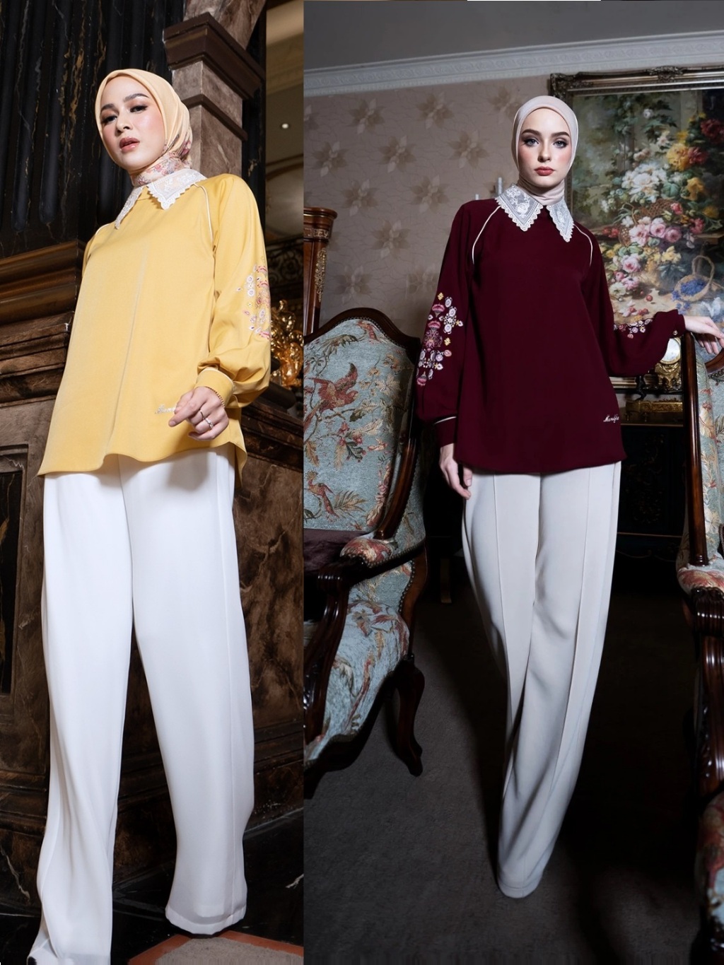 Jual Marley Blouse Mandjha Atasan Kemeja Hijab Ivan Gunawan Kingdom Of ...