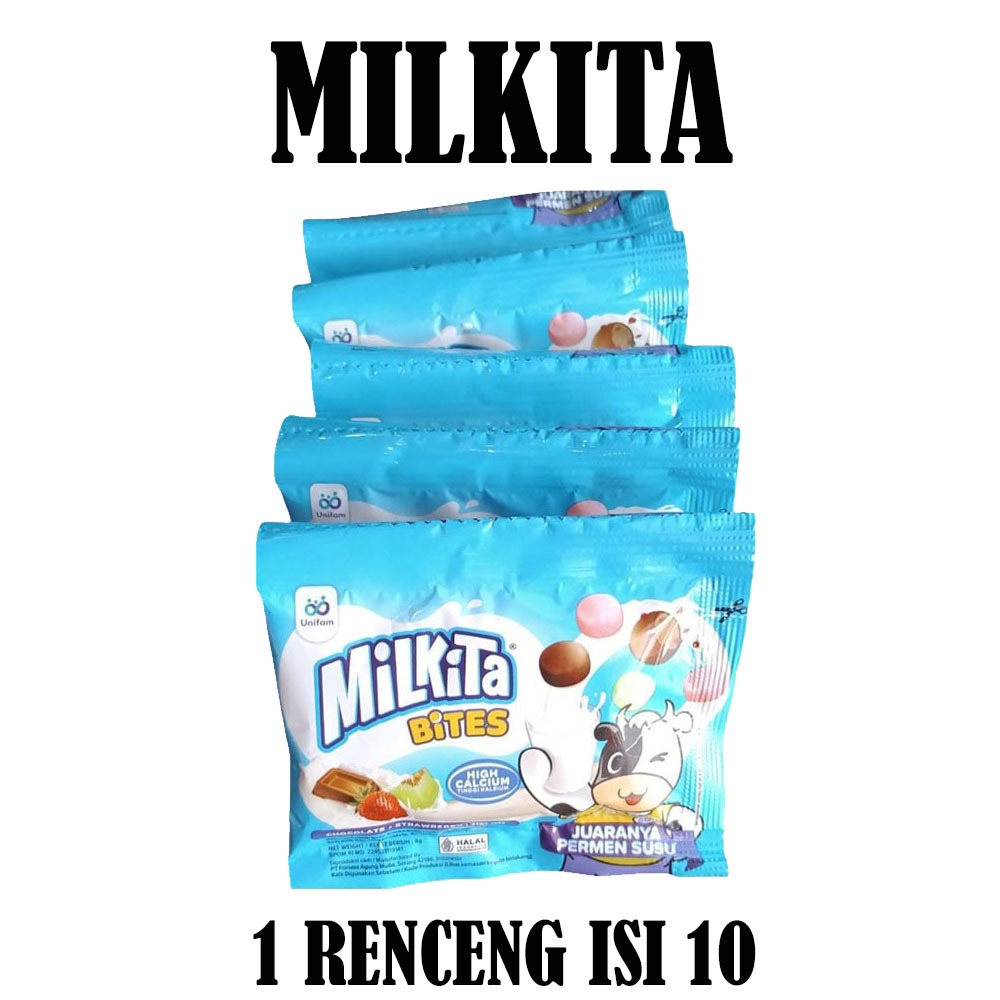 Jual PERMEN MILKITA BITES RENCENG ISI 10 | Shopee Indonesia